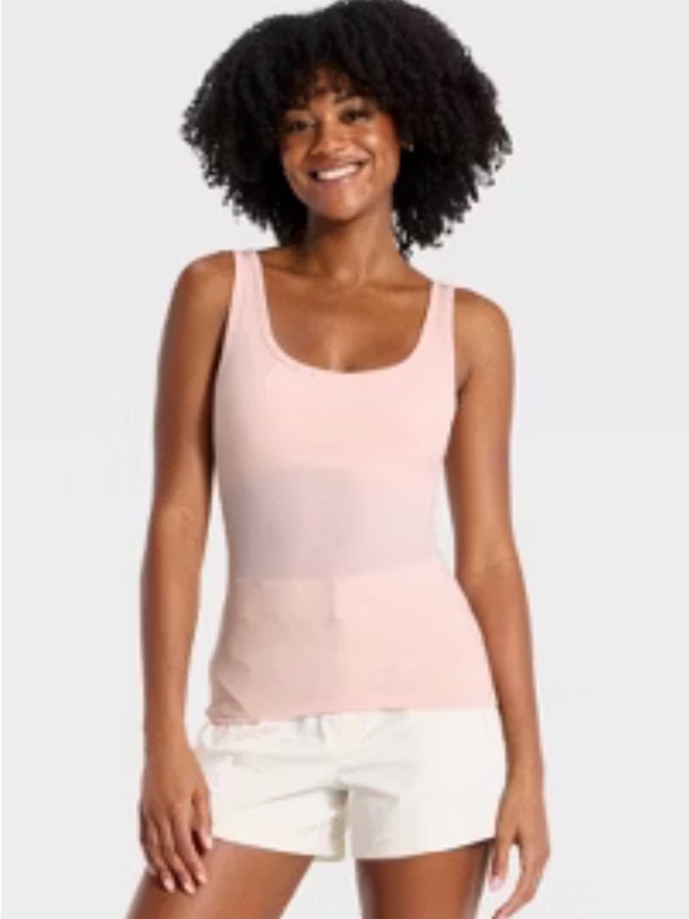 Women's Scoop Neck Tank Top in Light Pink NWT